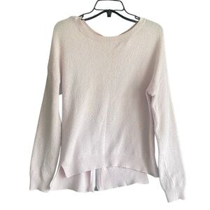 Hinge Long Sleeve Soft Pink Sweater with Full Back Zipper. Size Small